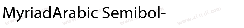 MyriadArabic Semibol字体转换